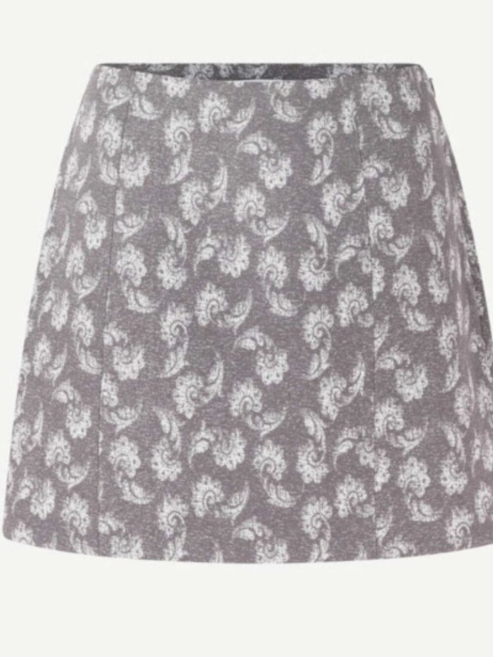 SAMSOE SAMSOE Elin Mini Skirt in Taupe Paisley Medium Minimalist Neutral